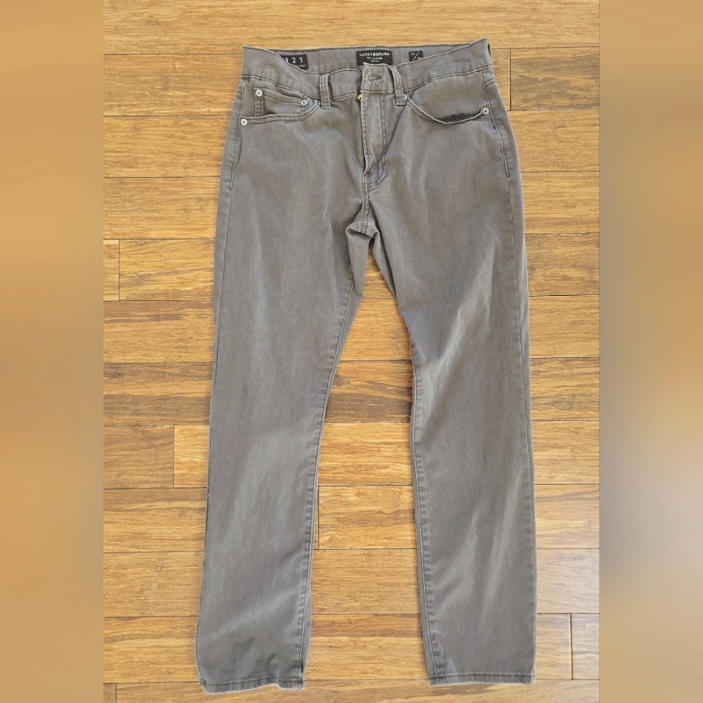 Lucky Brand 121 Slim Striaght Mens Casual Pants